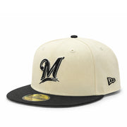New Era Milwaukee Brewers Chrome Black 59FIFTY Fitted Hat
