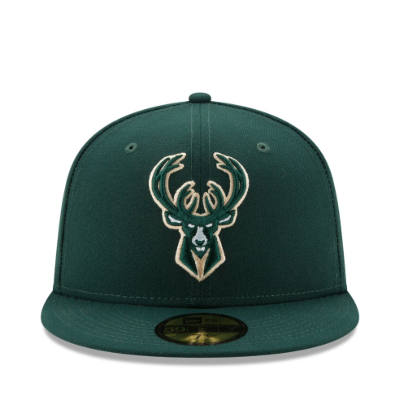 New Era NBA Milwaukee Bucks 59FIFTY Fitted Hat - Green front view