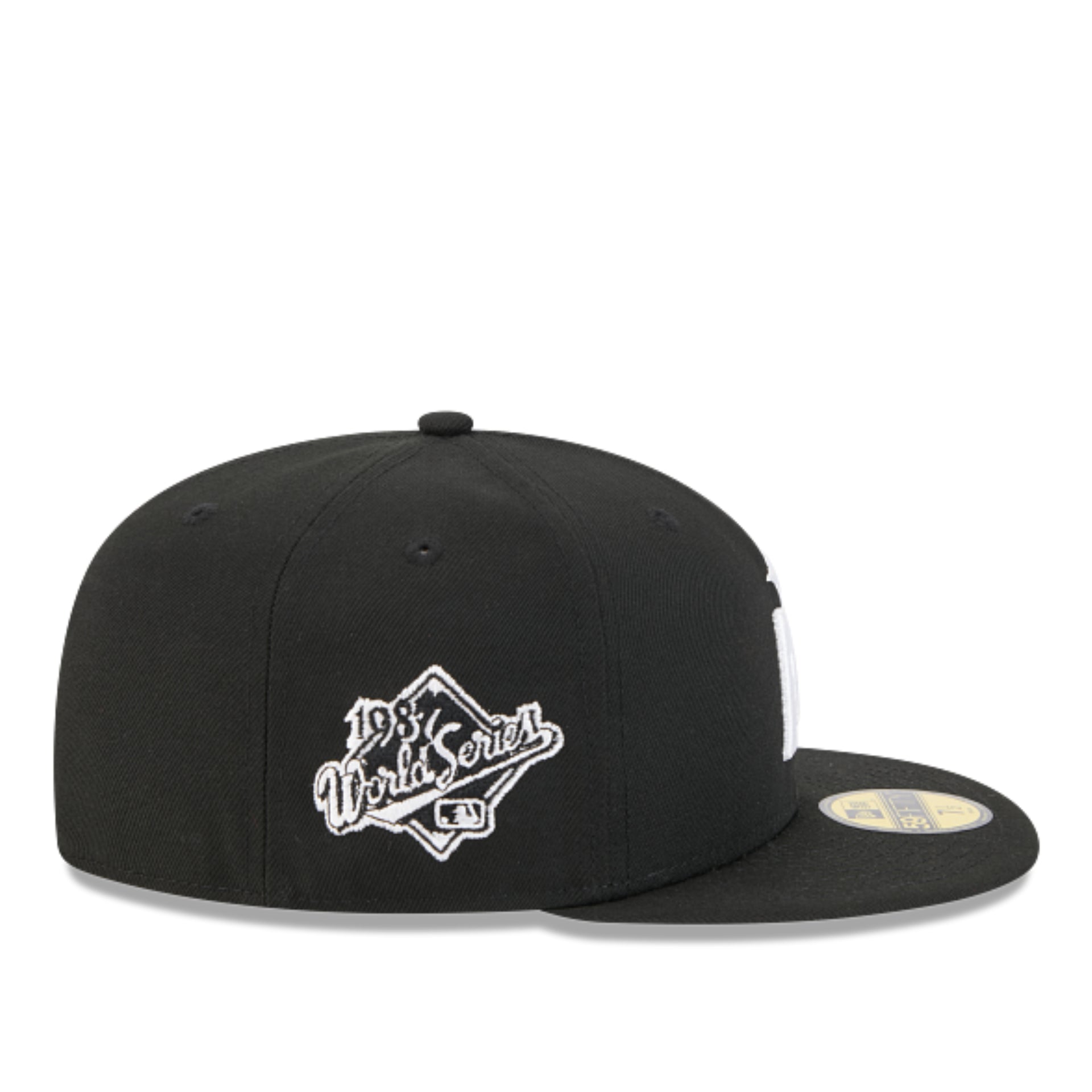 Minnesota Twins 1987 World Series Black White 59FIFTY Fitted Hat right side view
