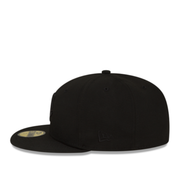 New Era Minnesota Twins TC Black on Black 59FIFTY Fitted Hat left side view