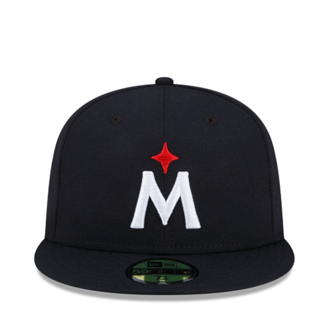 New Era 59Fifty Minnesota Twins 2023 Navy Authentic Road Fitted Hat front view