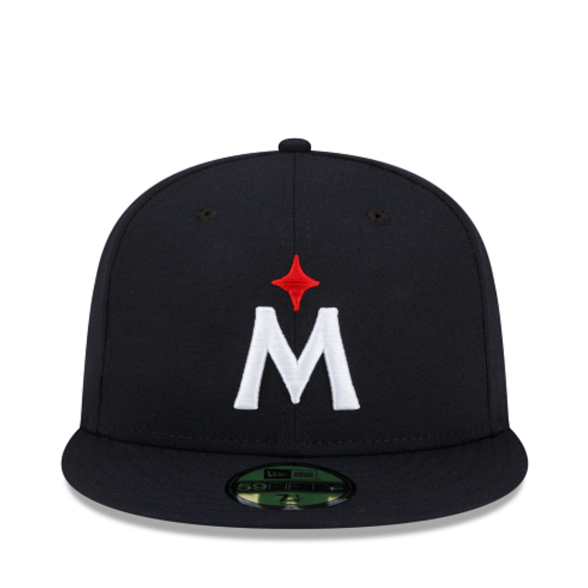 New Era 59Fifty Minnesota Twins 2023 Navy Authentic Road Fitted Hat front view