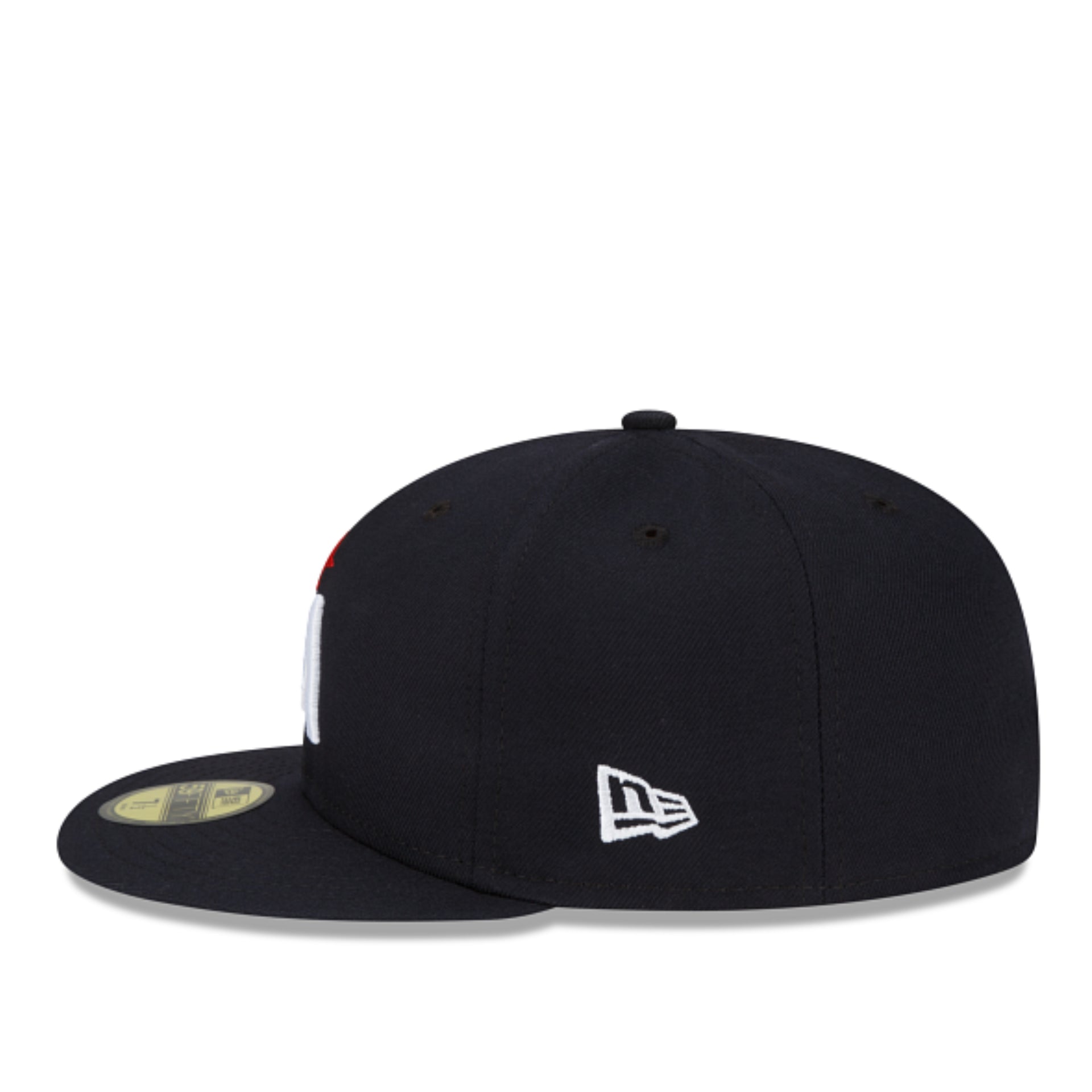 New Era 59Fifty Minnesota Twins 2023 Navy Authentic Road Fitted Hat left side view