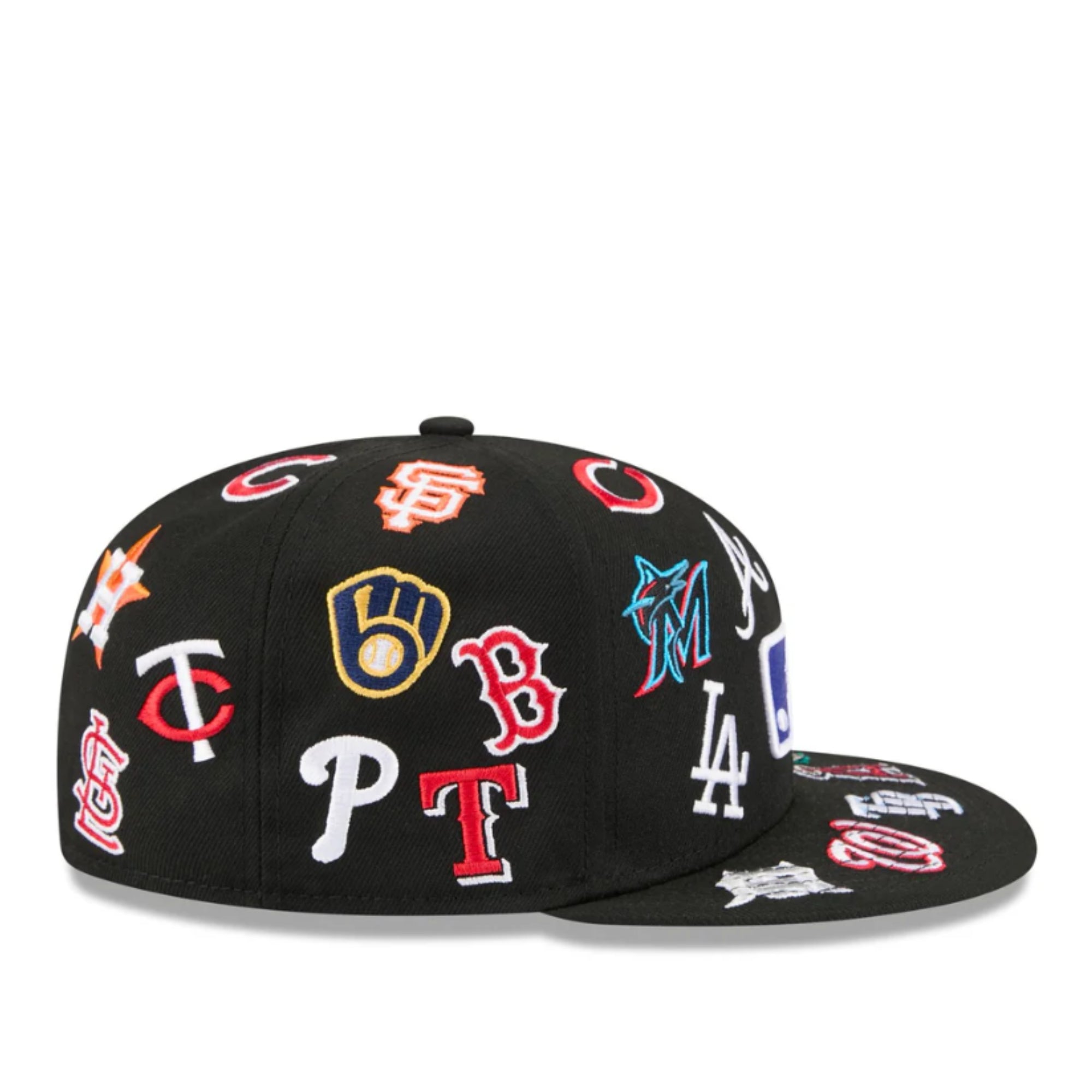 NEW ERA® 59FIFTY® MLB™ 全種コンプリート New Era MLB All Over Logo 59FIFTY Fitted Hat - Black