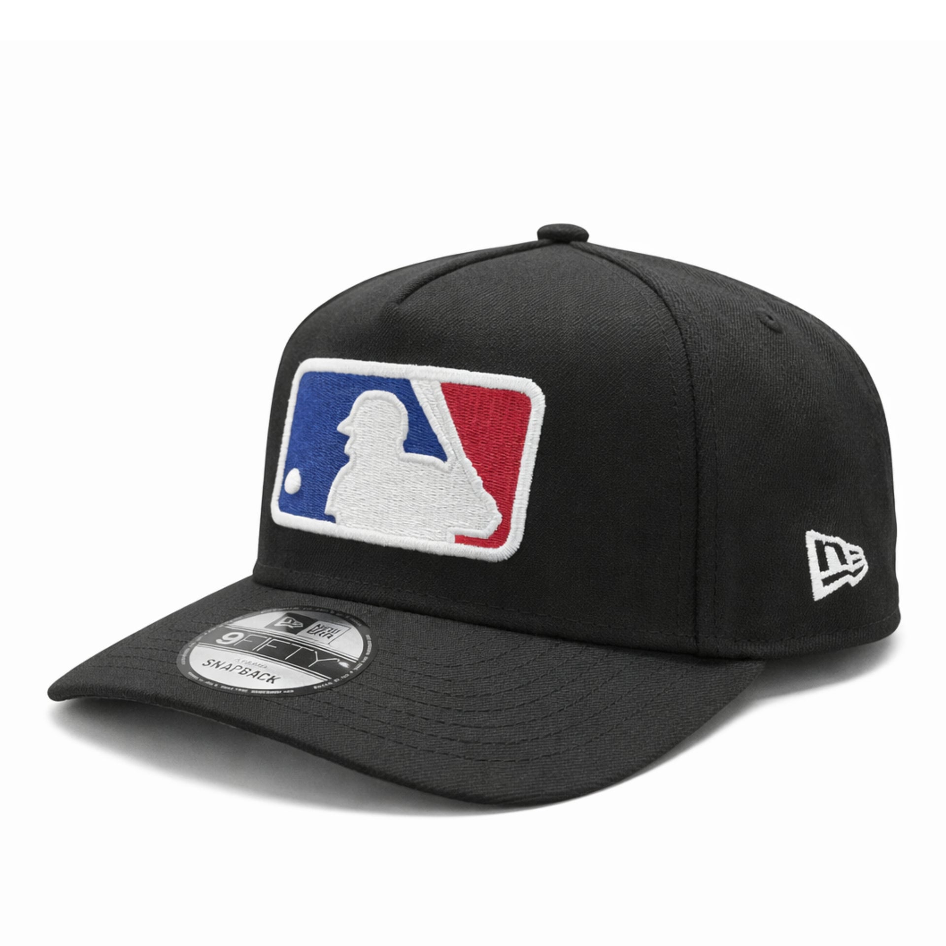 New Era Los Angeles Dodgers Black MLB Batterman 9FIFTY A-Frame Snapback Hat front side view
