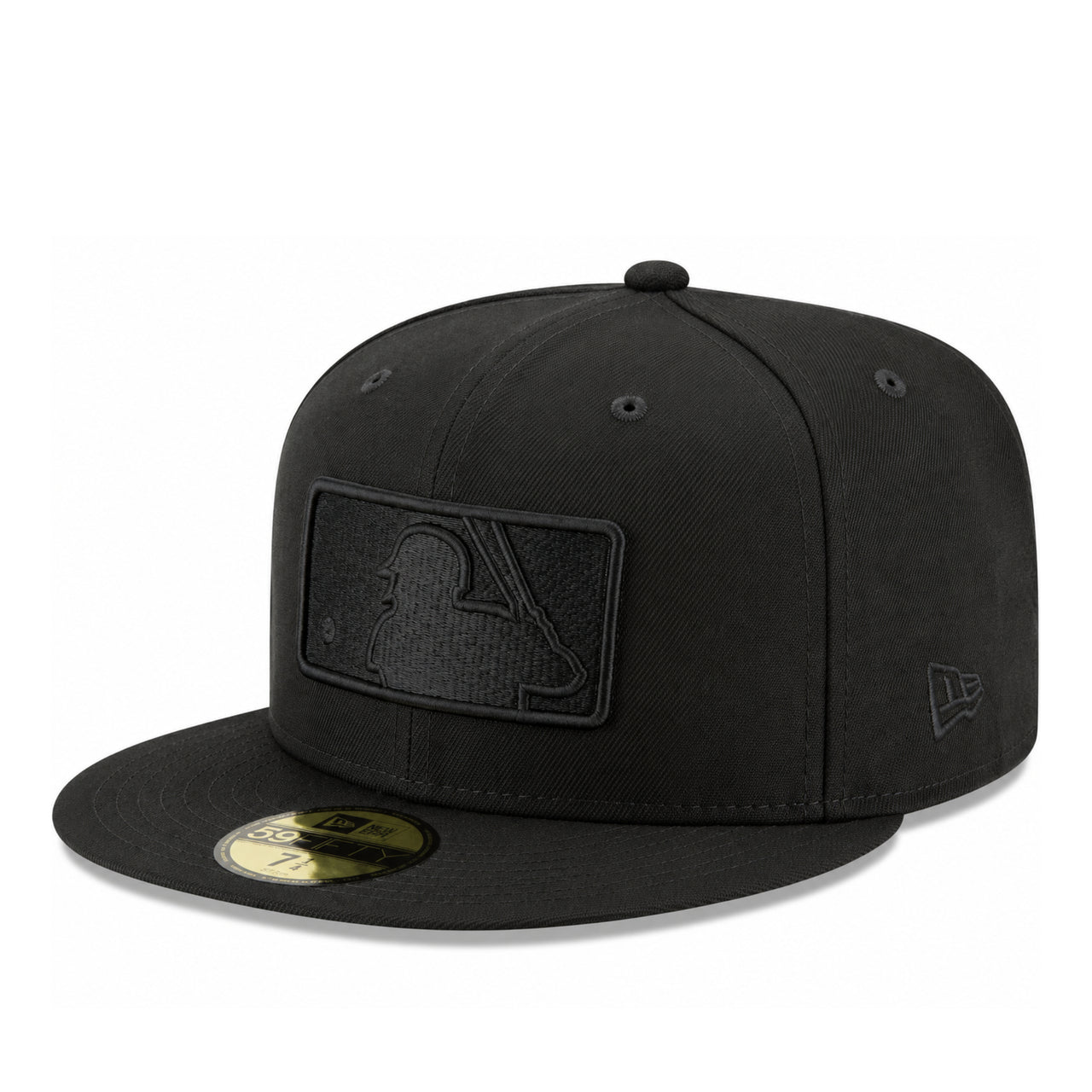 New Era 59Fifty Batterman Umpire Logo All Black Fitted Hat front left view