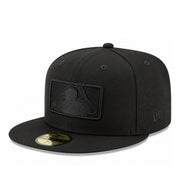 New Era 59Fifty Batterman Umpire Logo All Black Fitted Hat front left view