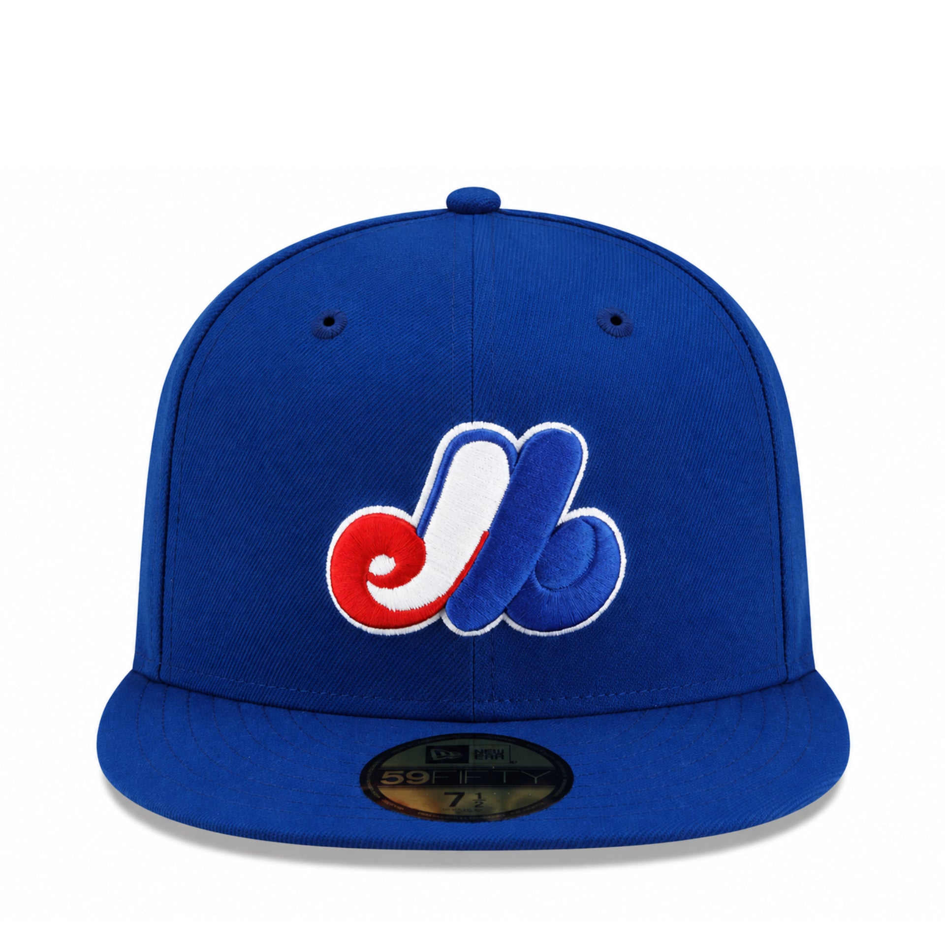 New Era Montreal Expos Royal Blue 59FIFTY Fitted Hat front view