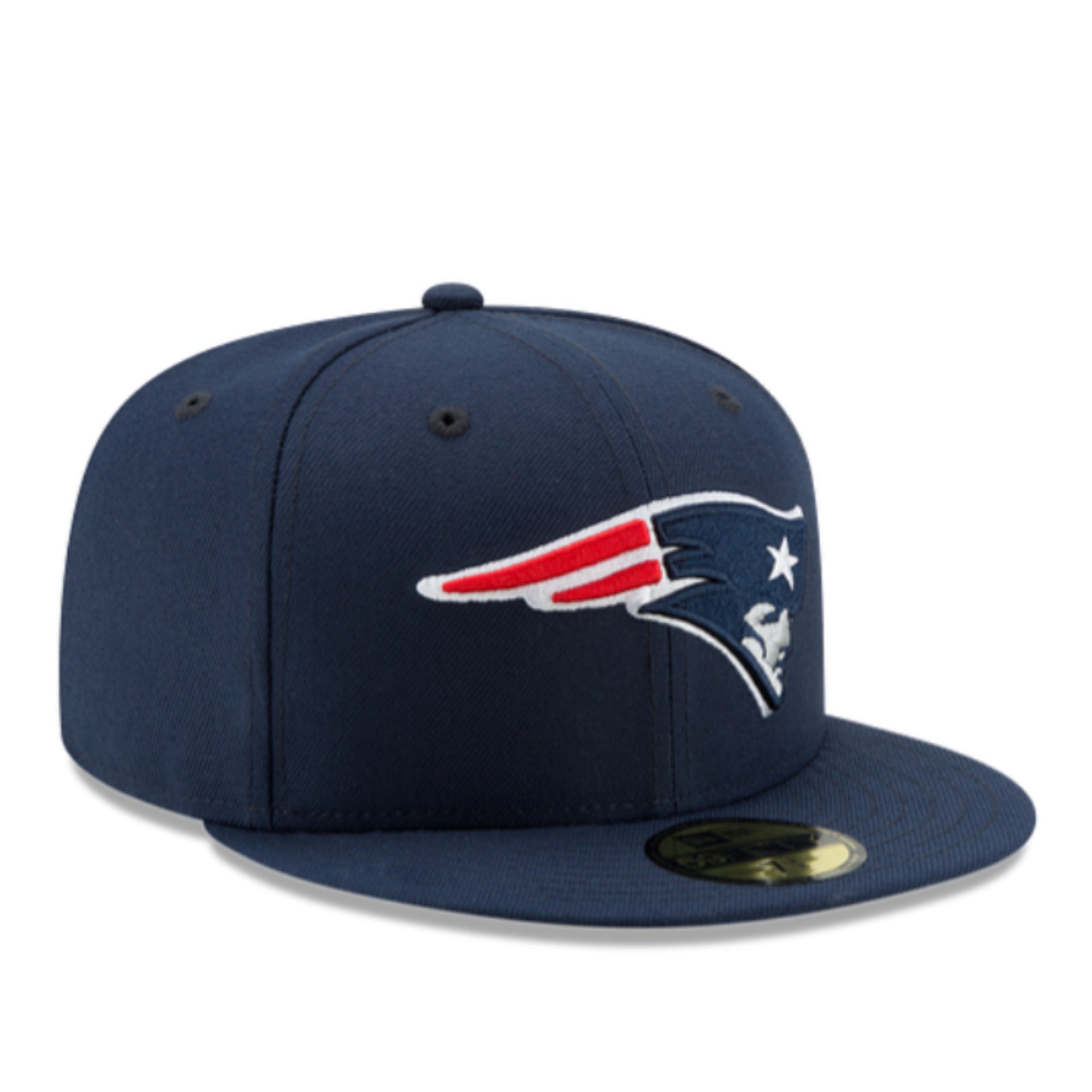 New Era New England Patriots Navy 59FIFTY Fitted Hat front right view