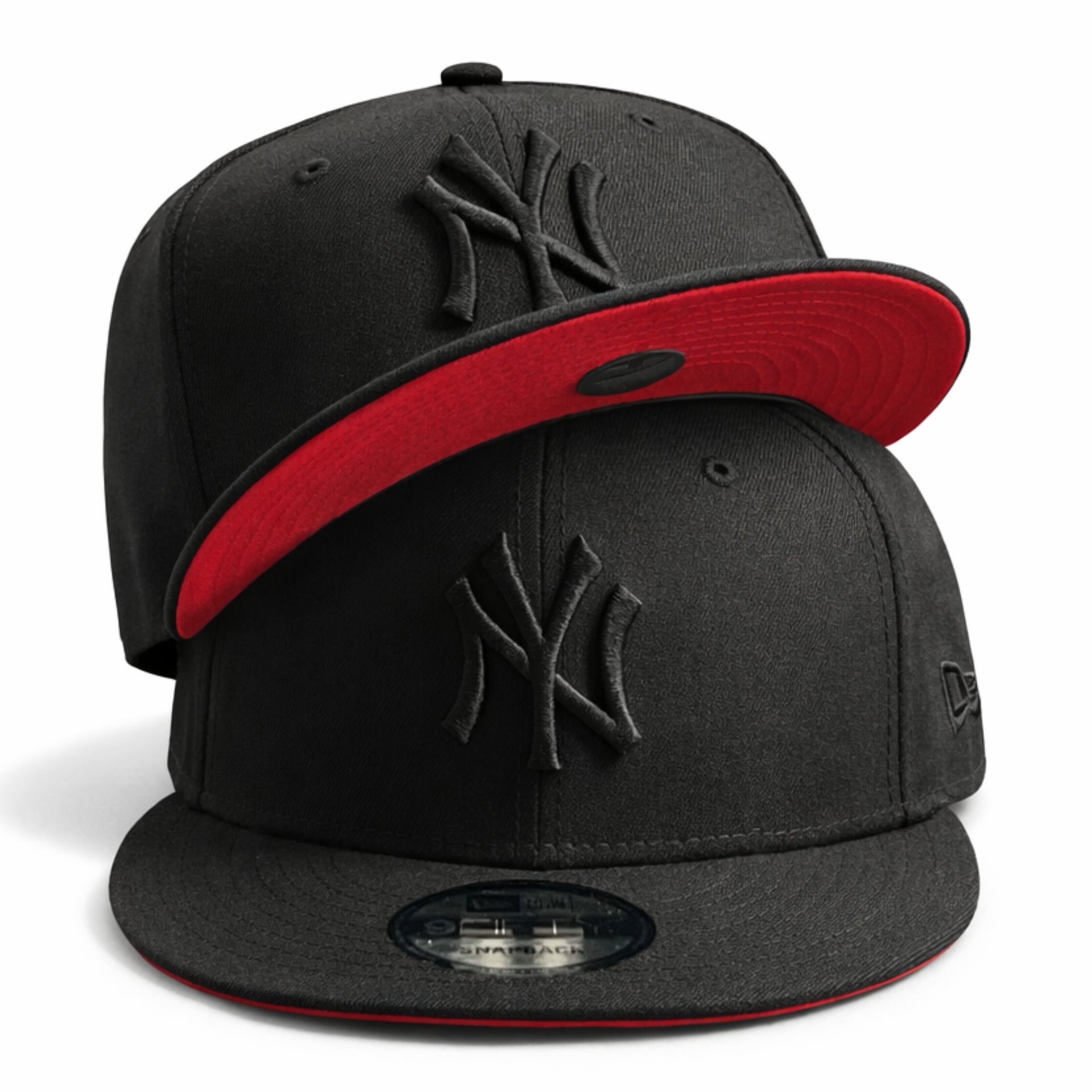 New Era New York Yankees Black Out Red Under Visor 9FIFTY Snapback Hat