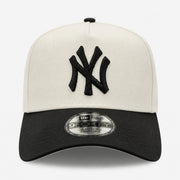 New Era New York Yankees Chrome Black 9FORTY A-Frame Snapback Hat front view