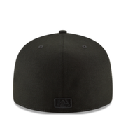 Back view of New Era New York Yankees NY Basic Black on Black 59FIFTY Fitted Hat