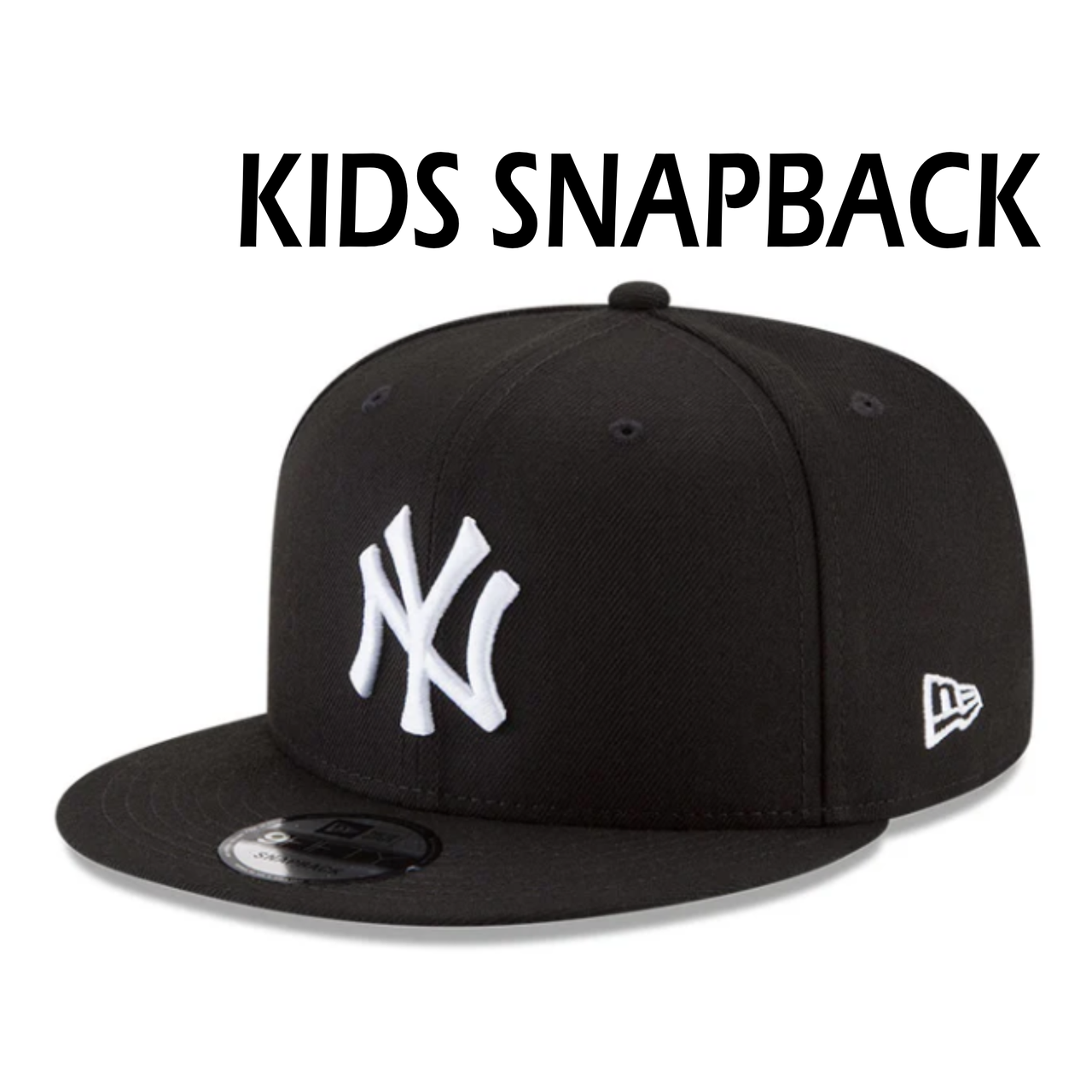 New Era New York Yankees Black 9FIFTY Youth Snapback Hat front