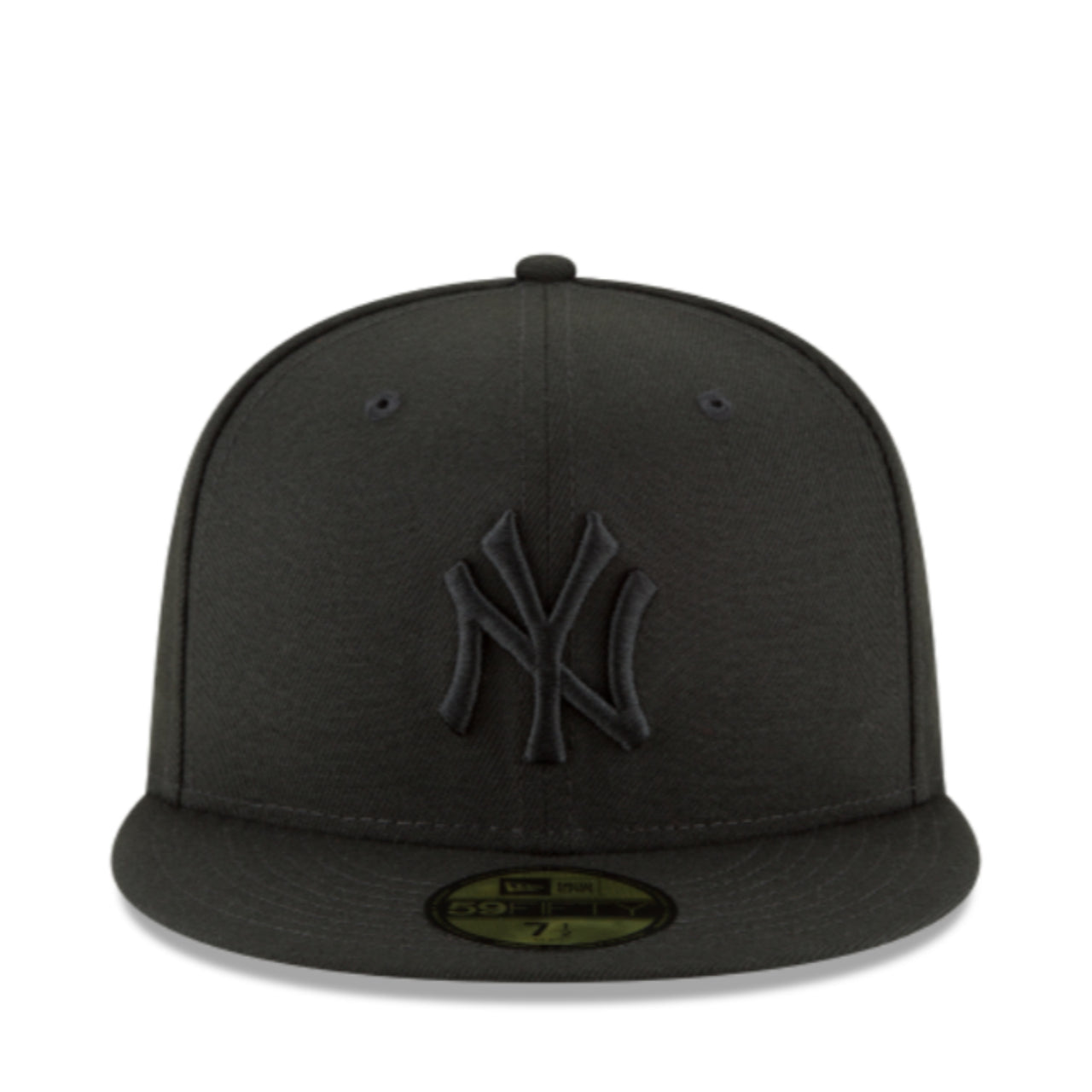 New Era New York Yankees Black on Black 59FIFTY Fitted Hat front view
