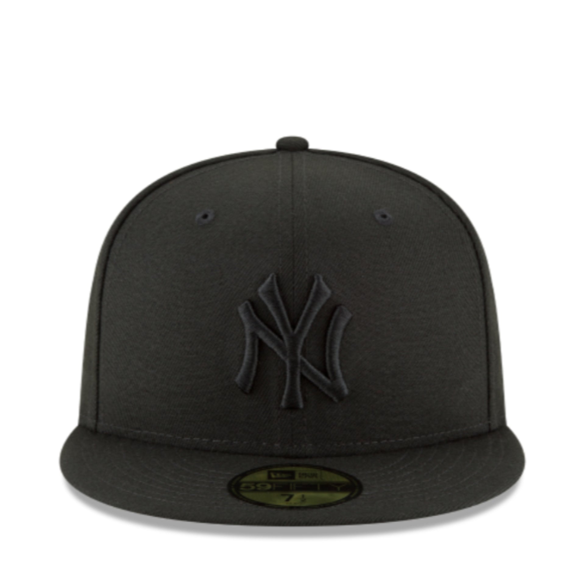 New Era New York Yankees Black on Black 59FIFTY Fitted Hat front view