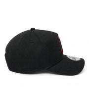 New Era New York Yankees Black Red Outlined 9FORTY A-Frame Snapback Hat right side view