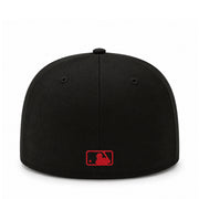 New Era New York Yankees Black Scarlet 59FIFTY Fitted Hat back view