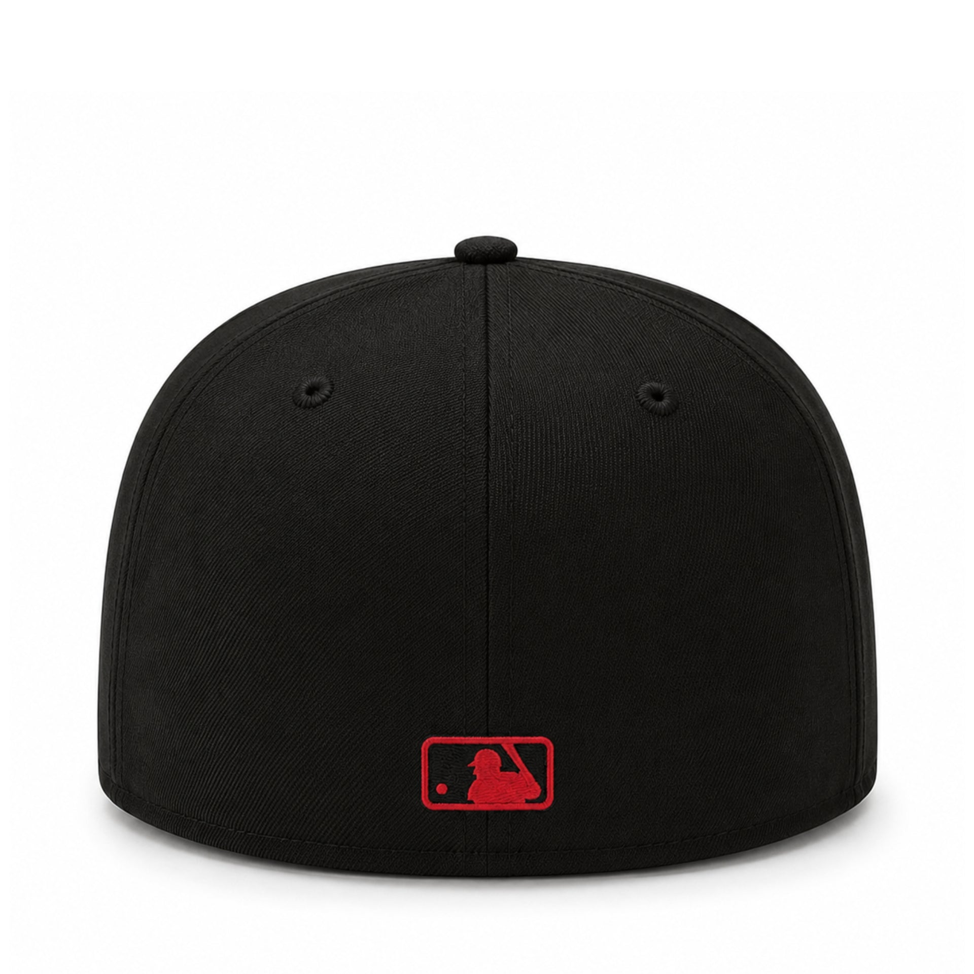 New Era New York Yankees Black Scarlet 59FIFTY Fitted Hat back view