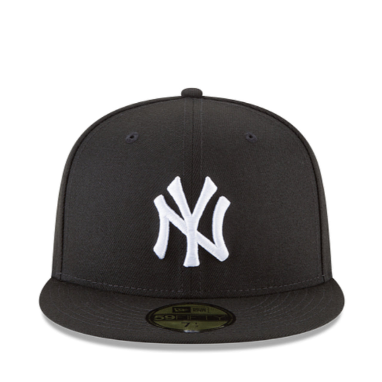 New Era New York Yankees Black White 59FIFTY Fitted Hat front view