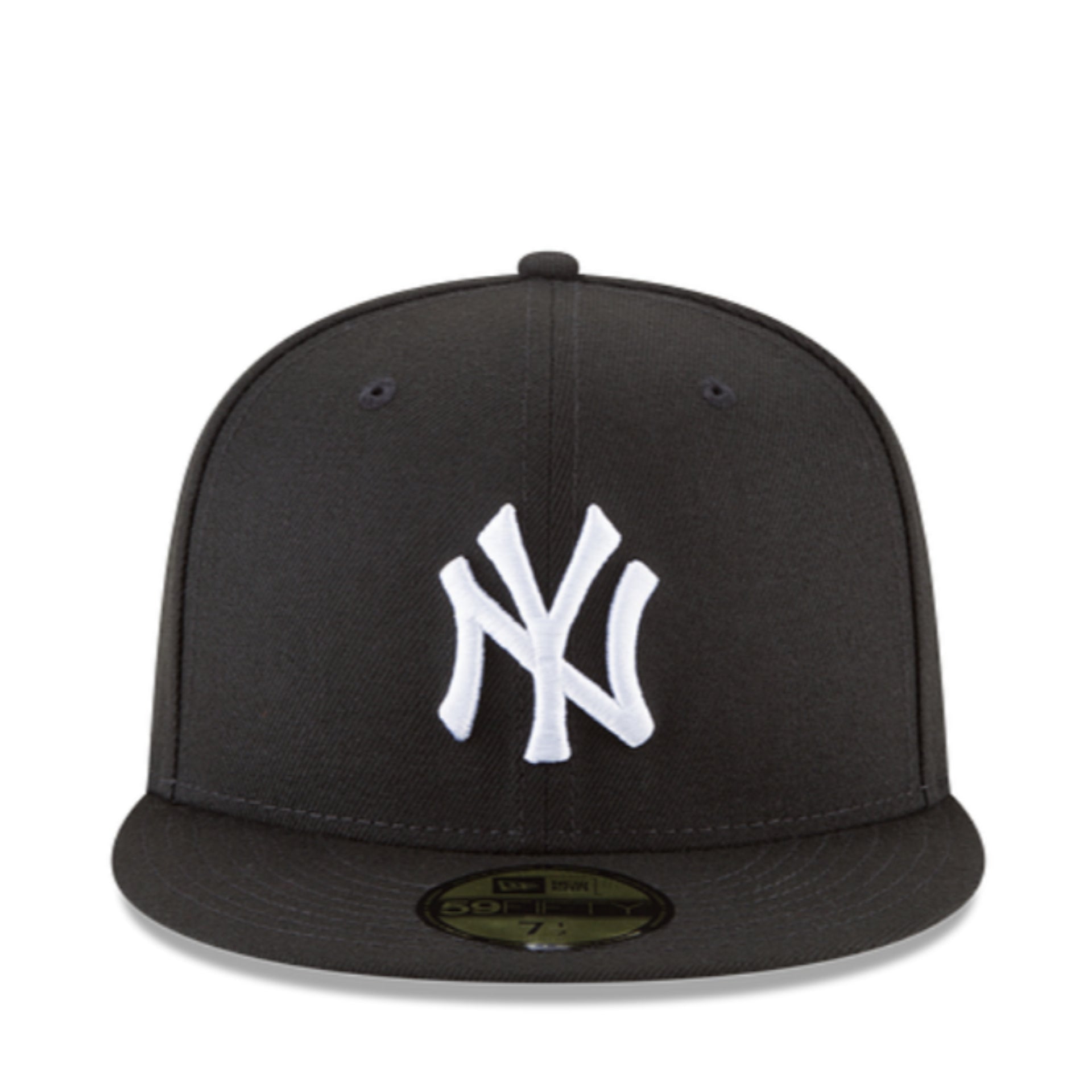 New Era New York Yankees Black White 59FIFTY Fitted Hat front view