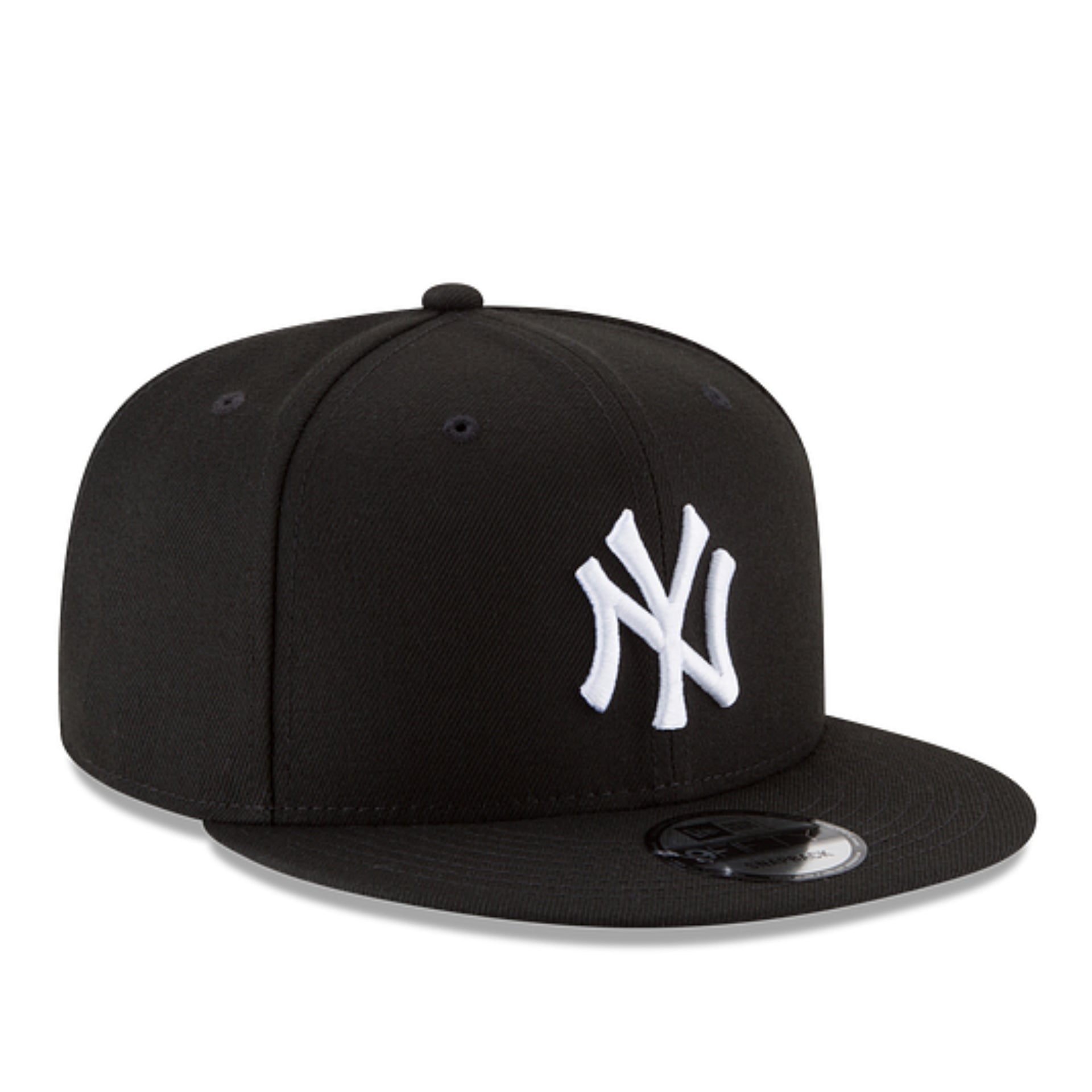 New Era New York Yankees 9FIFTY Snapback Hat - Black White front right view