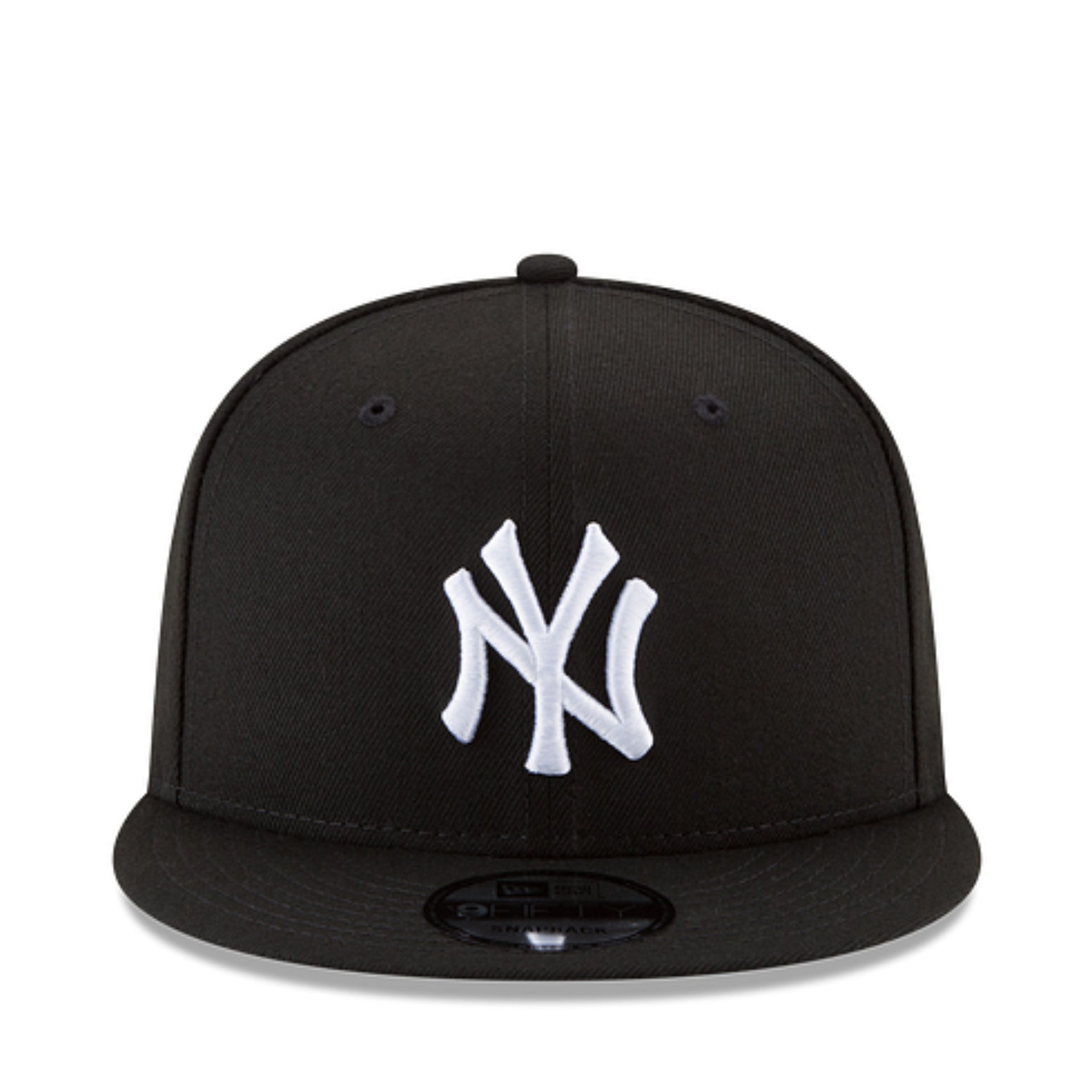 New Era New York Yankees 9FIFTY Snapback Hat - Black White front view