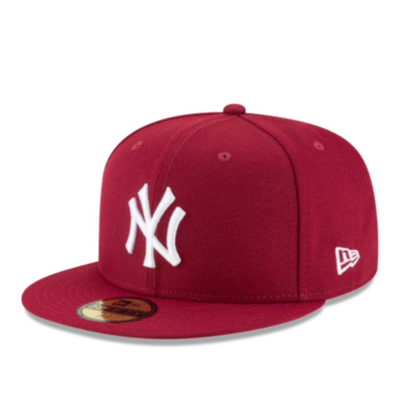 New Era New York Yankees Burgundy 59FIFTY Fitted Hat with white logo front