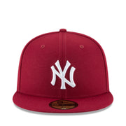 New Era New York Yankees Burgundy 59FIFTY Fitted Hat front view