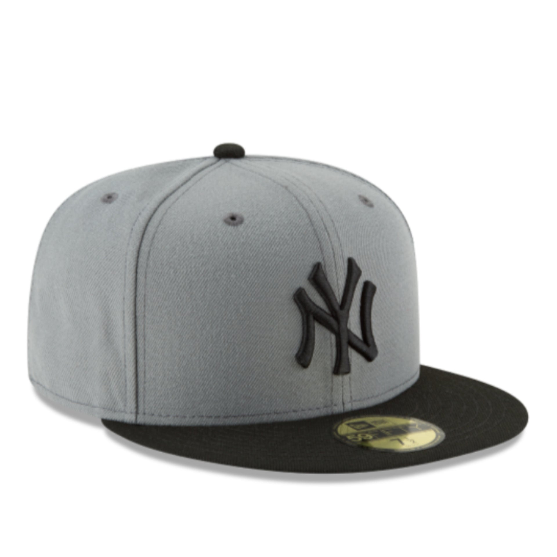 New Era New York Yankees Charcoal Black 59FIFTY Fitted Hat front right view