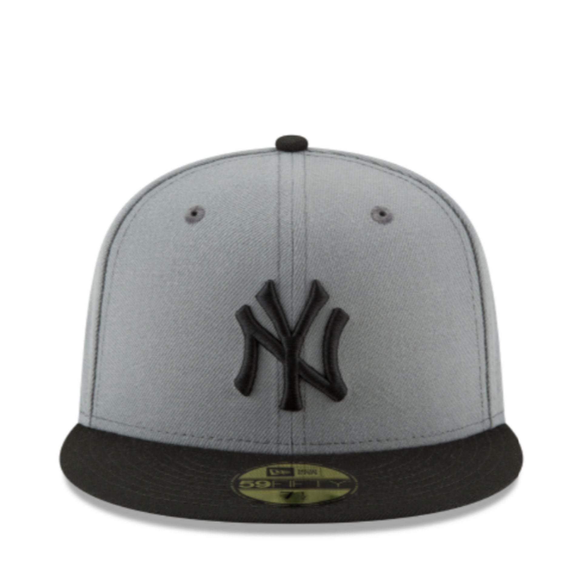 New Era New York Yankees Charcoal Black 59FIFTY Fitted Hat front view