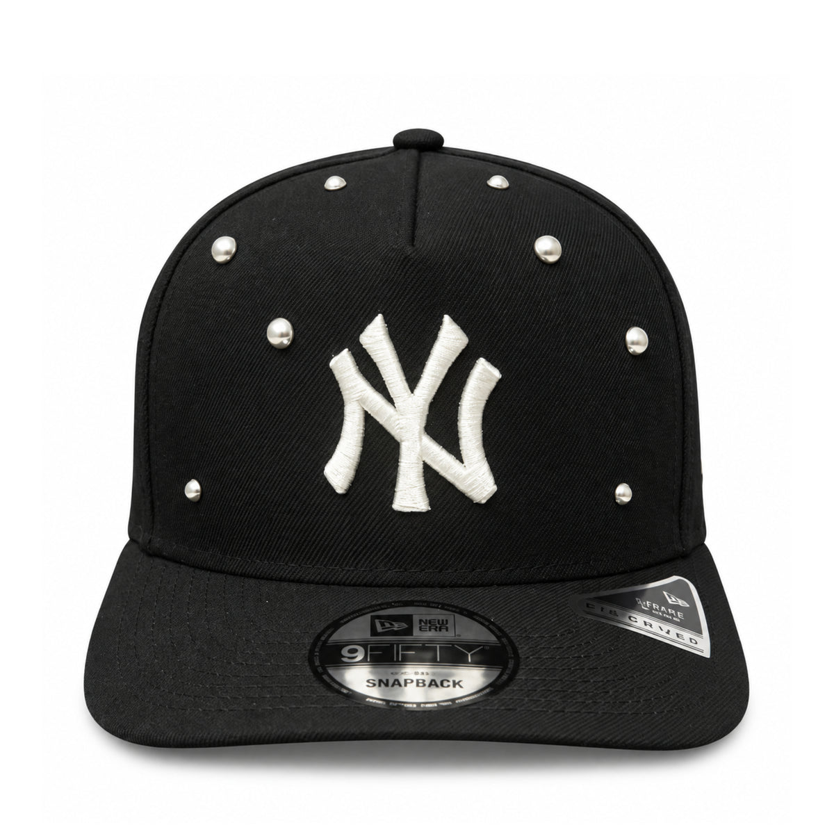 New Era New York Yankees Black White 9FIFTY A-Frame Snapback Hat front view