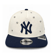 New Era New York Yankees Charms Chrome Navy 9FIFTY A-Frame Snapback Hat front view