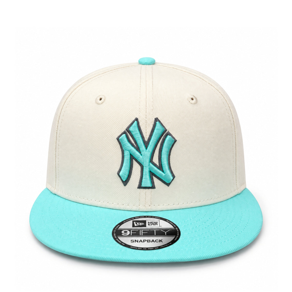 New Era New York Yankees Chrome/Mint 9FIFTY Snapback Hat front view