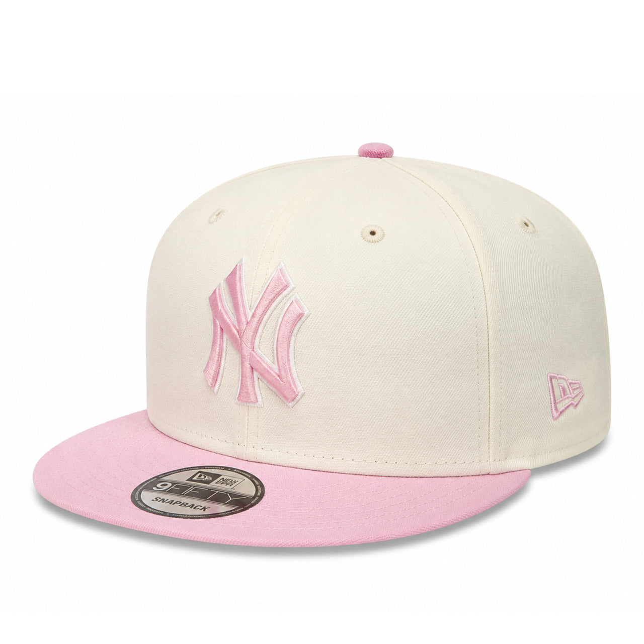 New Era New York Yankees 9FIFTY Snapback Hat – Chrome Pink front angle view