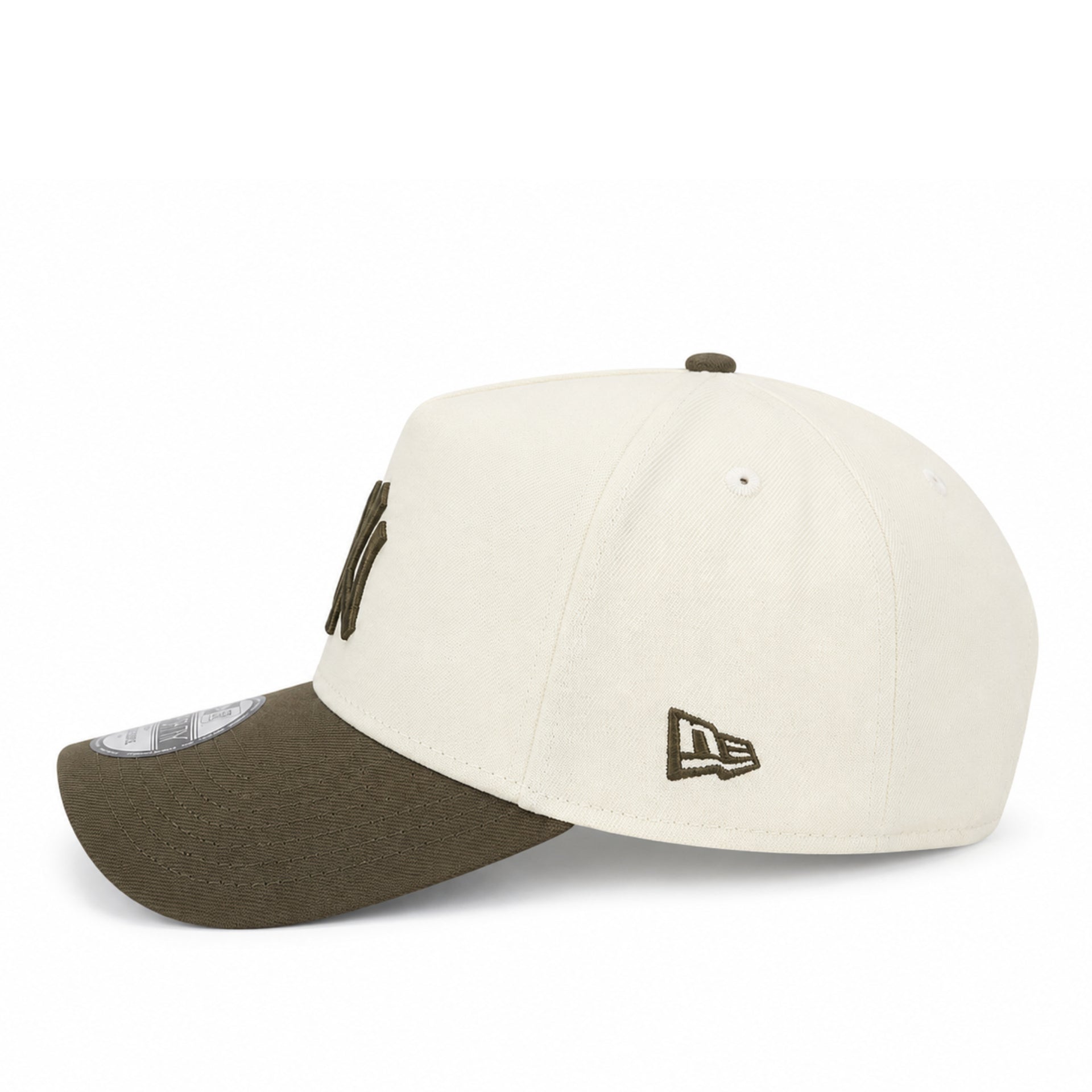 New Era New York Yankees Chrome Walnut Brown 9FORTY A-Frame Snapback Hat left side view