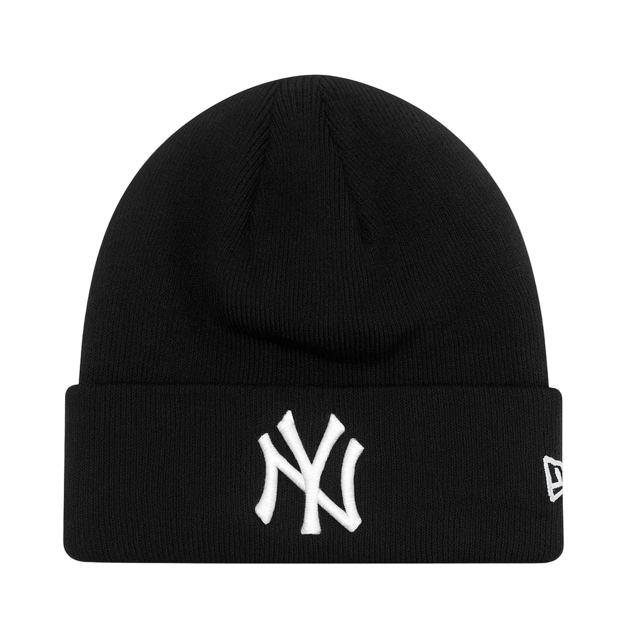 New Era New York Yankees Black White Men's Cuff Knit Beanie