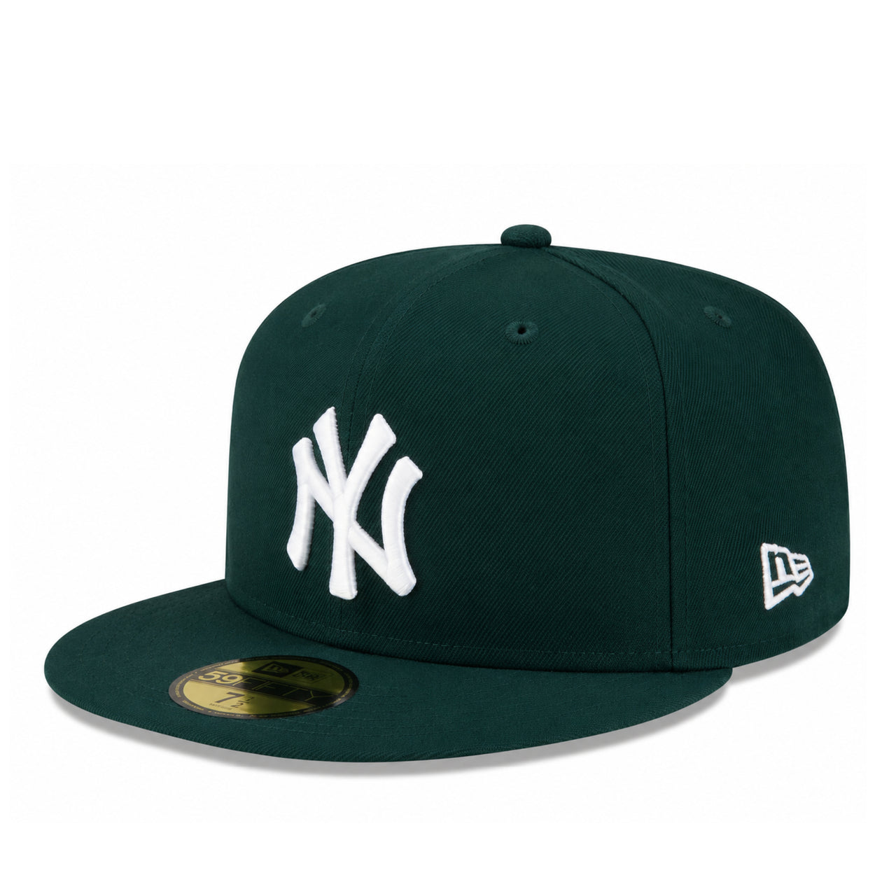 New Era New York Yankees Dark Green 59FIFTY Fitted Hat front left angle view