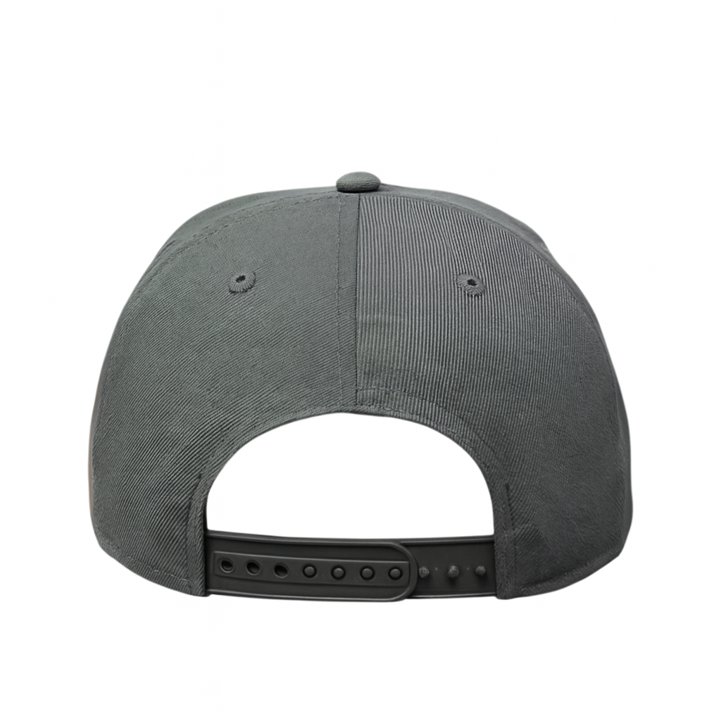 New Era New York Yankees Graphite 9FIFTY Snapback Hat shown from the back