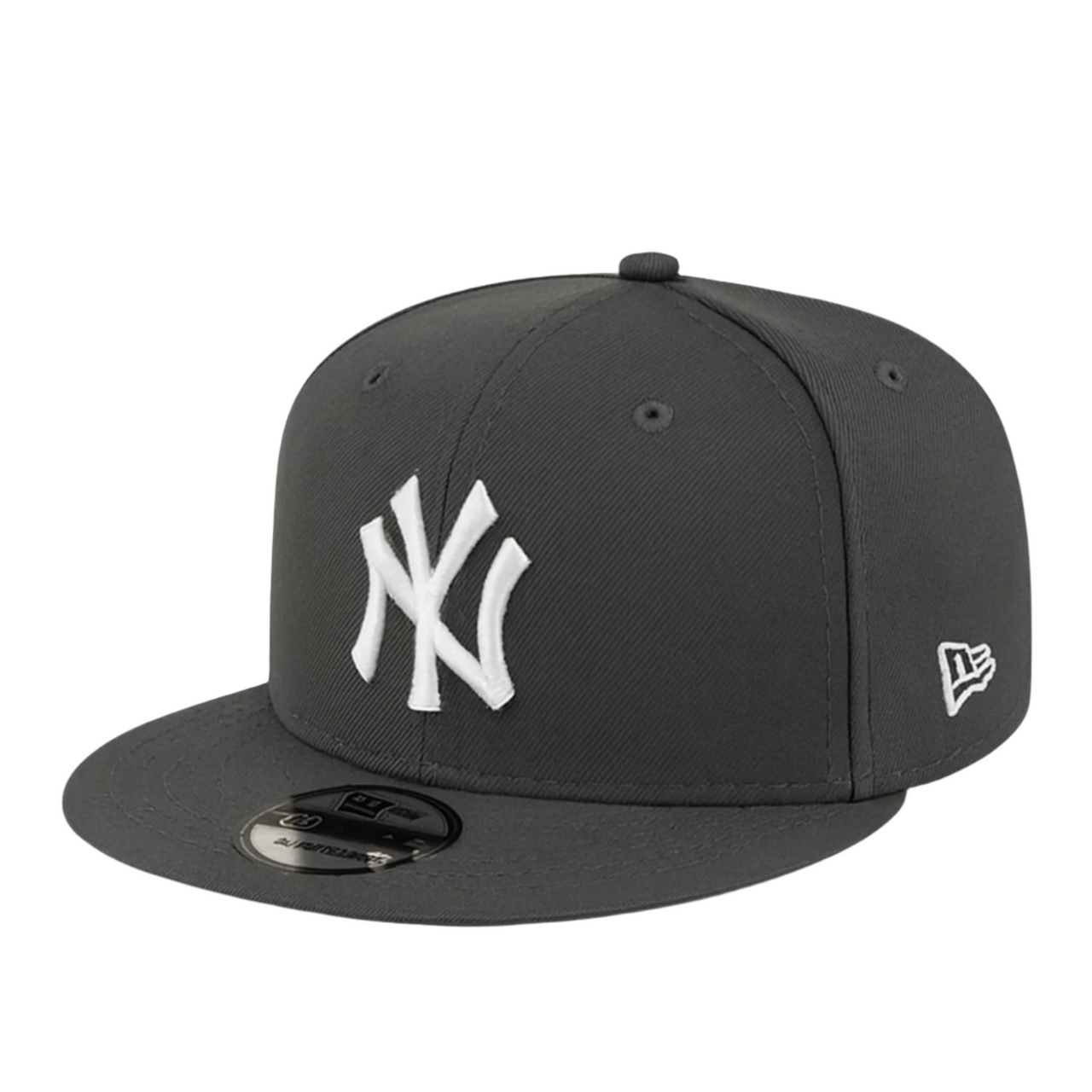 New Era New York Yankees Graphite 9FIFTY Snapback Hat shown from the front