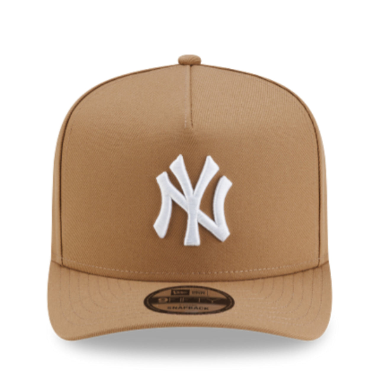 New Era New York Yankees 9FIFTY A-Frame Snapback Hat -Khaki front view
