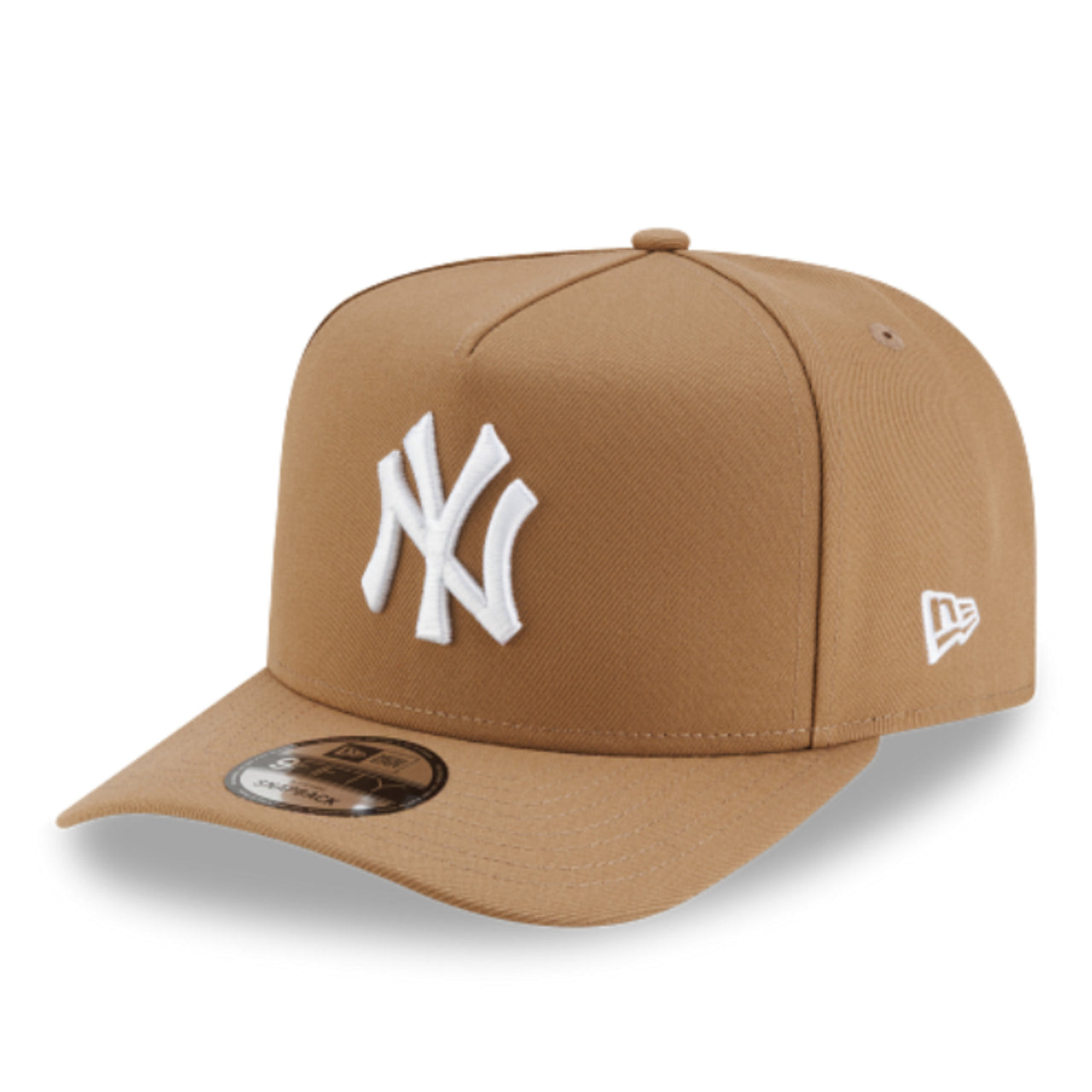 New Era New York Yankees 9FIFTY A-Frame Snapback Hat -Khaki front left view