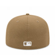 New Era New York Yankees NY 59FIFTY Fitted Hat - Khaki/White Outlined back view