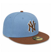 New Era New York Yankees Light Blue/Brown 59FIFTY Fitted Hat front right angle view