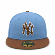 New Era New York Yankees Light Blue/Brown 59FIFTY Fitted Hat front view