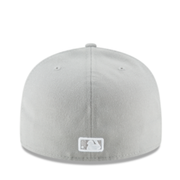 New Era New York Yankees light gray 59FIFTY fitted hat with white logo back