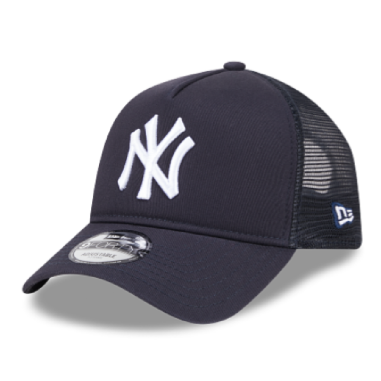 New Era New York Yankees Navy 9FORTY A-Frame Adjustable Hat front side