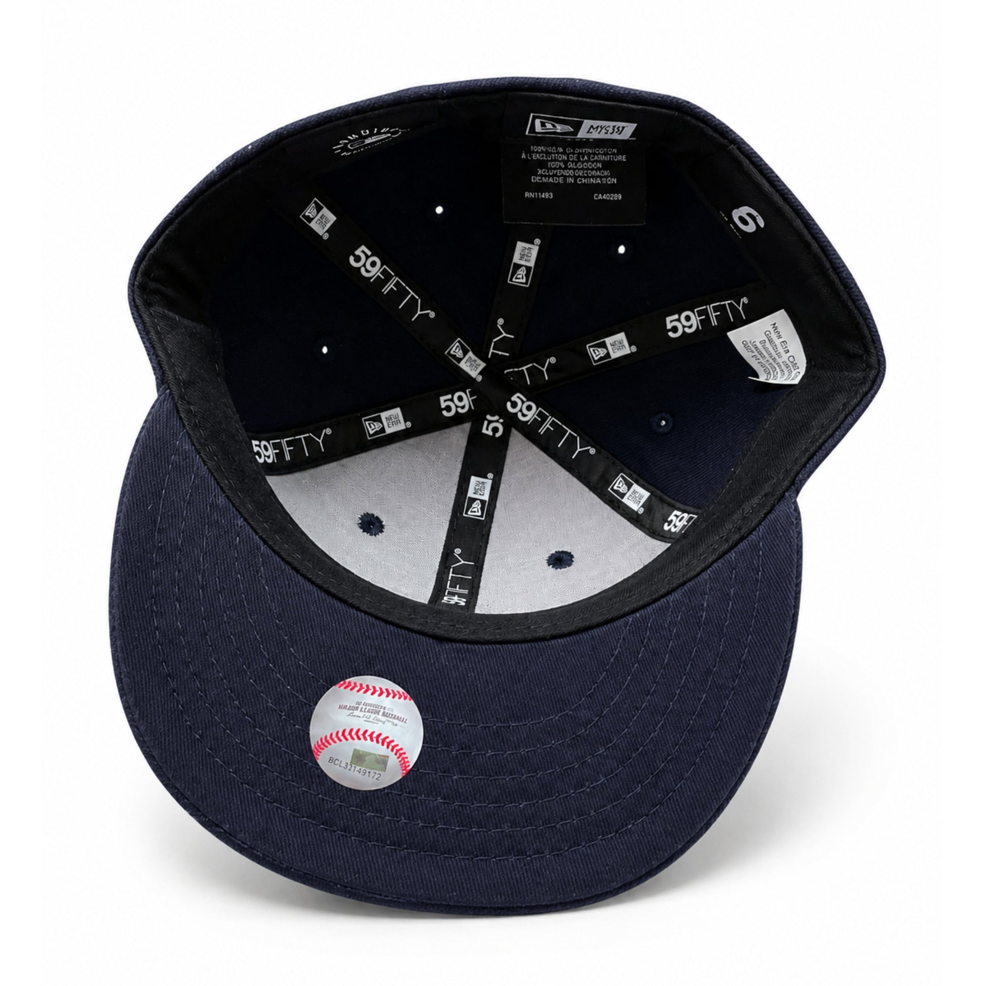 New Era INFANT My First New York Yankees Navy 59FIFTY Fitted Hat under visor view