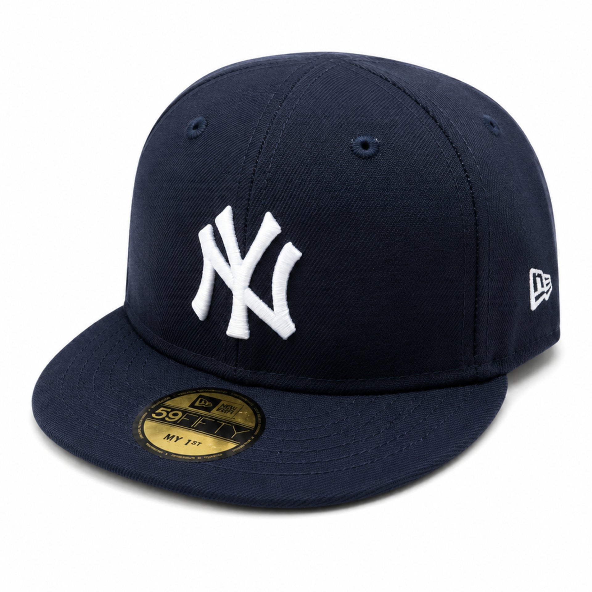 New Era INFANT My First New York Yankees Navy 59FIFTY Fitted Hat front angle view