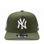 New Era New York Yankees Olive Green 9FIFTY A-Frame Snapback Hat front view