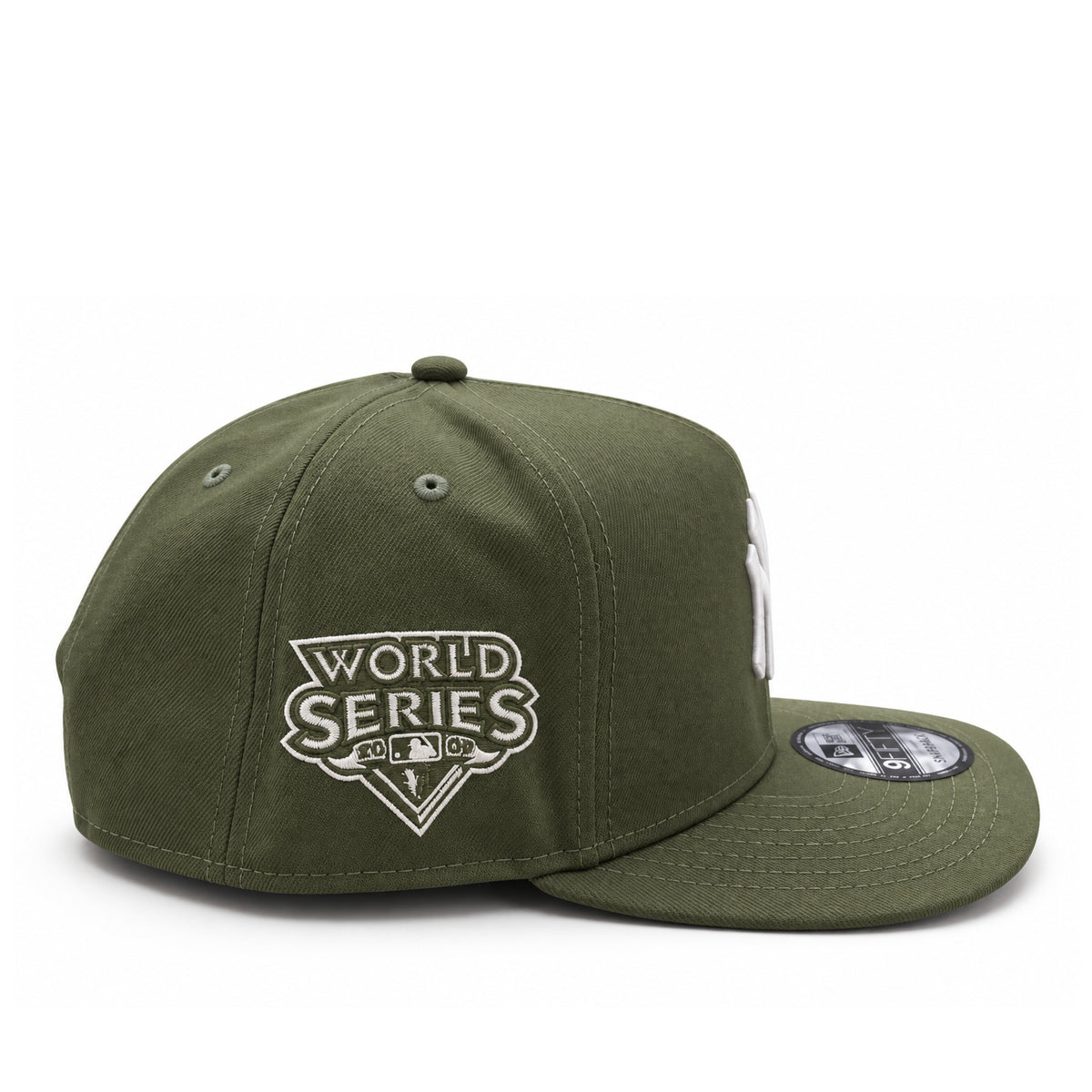 New Era New York Yankees Olive Green 9FIFTY A-Frame Snapback Hat side view